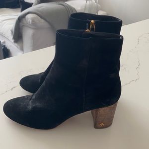 Black Suede Tory Burch Booties